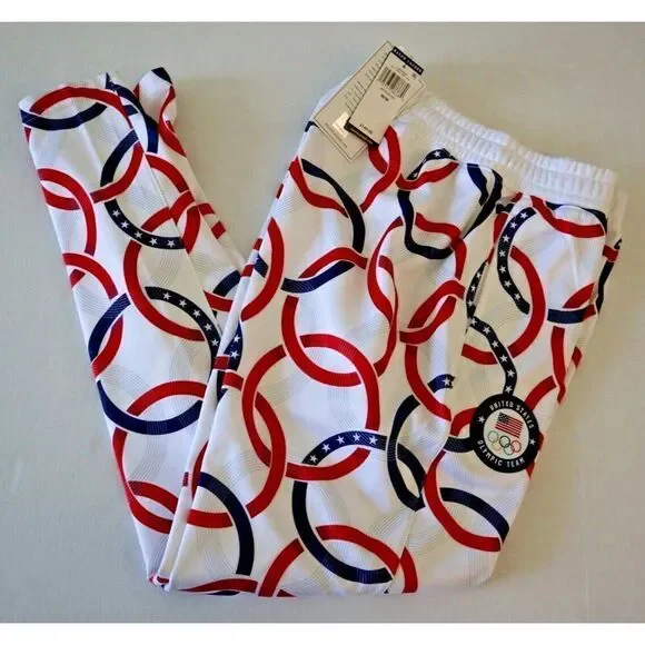 Polo Ralph Lauren Men's Sz M White 2022 USA Olympic Team Fleece Joggers